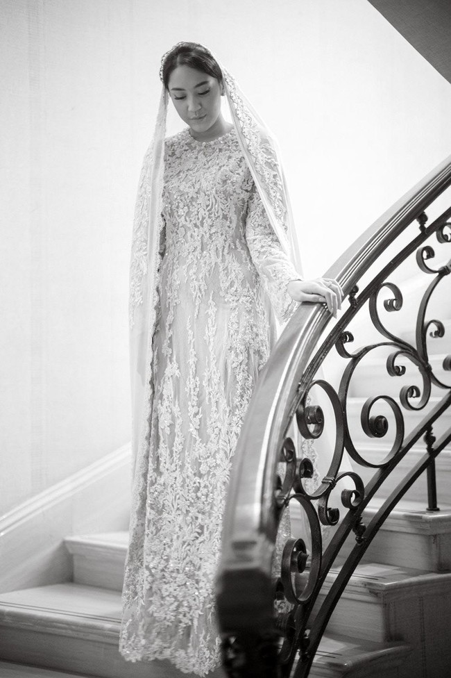 Pada acara pengajian tersebut, putri sulung Chairul Tanjung itu juga mengenakan kerudung warna senada. Foto: Samuel Rustandi/Morden.Co