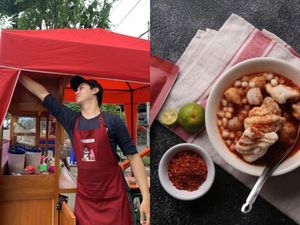 Inspiratif! Kisah Penjual Baso Aci Ganteng Berjuang Bareng Kekasih