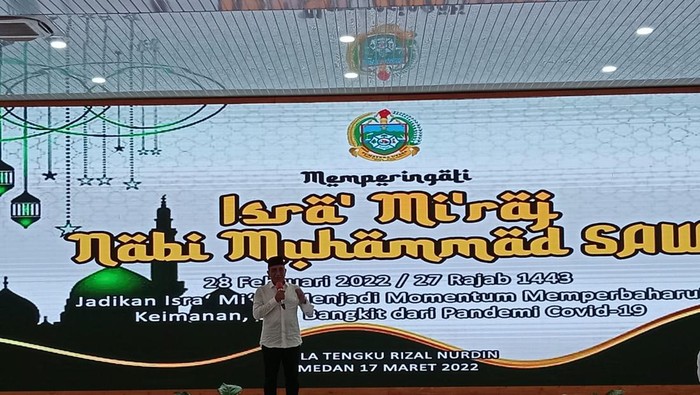 Peringatan Isra Mikraj di Rumdin Gubsu (Arfah-detikcom)