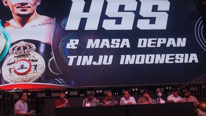 Diskusi HSS & Masa Depan Tinju Indonesia di Holywings Pancoran, Jakarta Selatan, Kamis (17/3/2022).