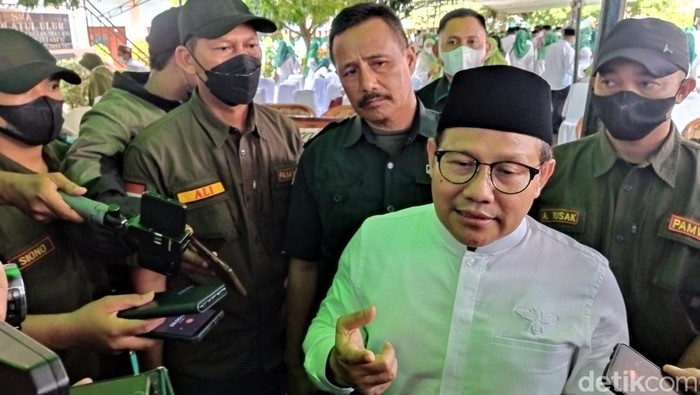 Muhaimin Iskandar Wakil Ketua DPR RI saat menghadiri deklarasi dukungan untuk dirinya maju Pilpres 2024 di Malang