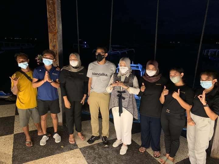 Sandiaga Uno di Gili Trawangan