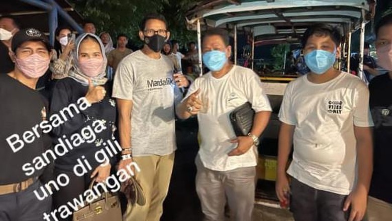 Sandiaga Uno di Gili Trawangan Sandiaga Uno di Gili Trawangan