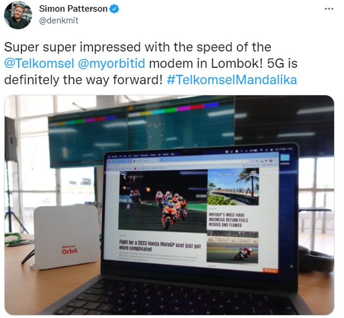 Screenshot Twitter dan Instagram Simon Patterson @denkmit