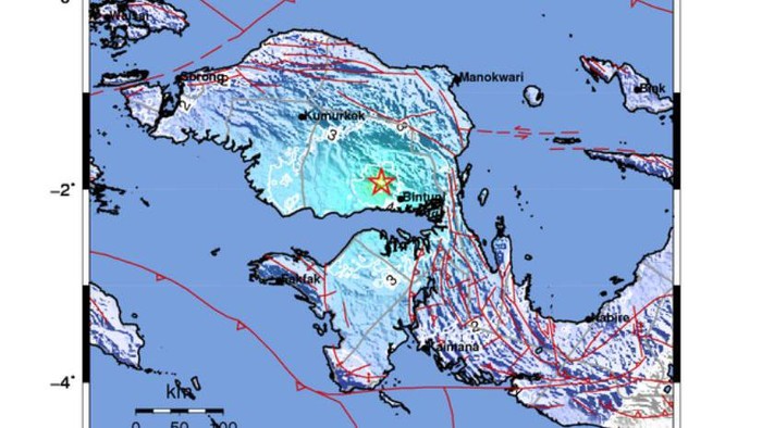 Gempa M 5,2 mengguncang Teluk Bintuni, Papua Barat.