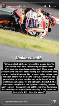 Rider MotoGP melakukan sesi latihan bebas dan berupaya keras menaklukan Sirkuit Mandalika.