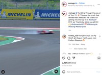 Rider MotoGP melakukan sesi latihan bebas dan berupaya keras menaklukan Sirkuit Mandalika.