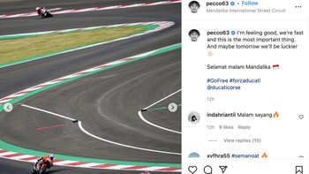 Francesco Bagnaia berharap tuah keberuntungan datang kepadanya. Foto: Instagram