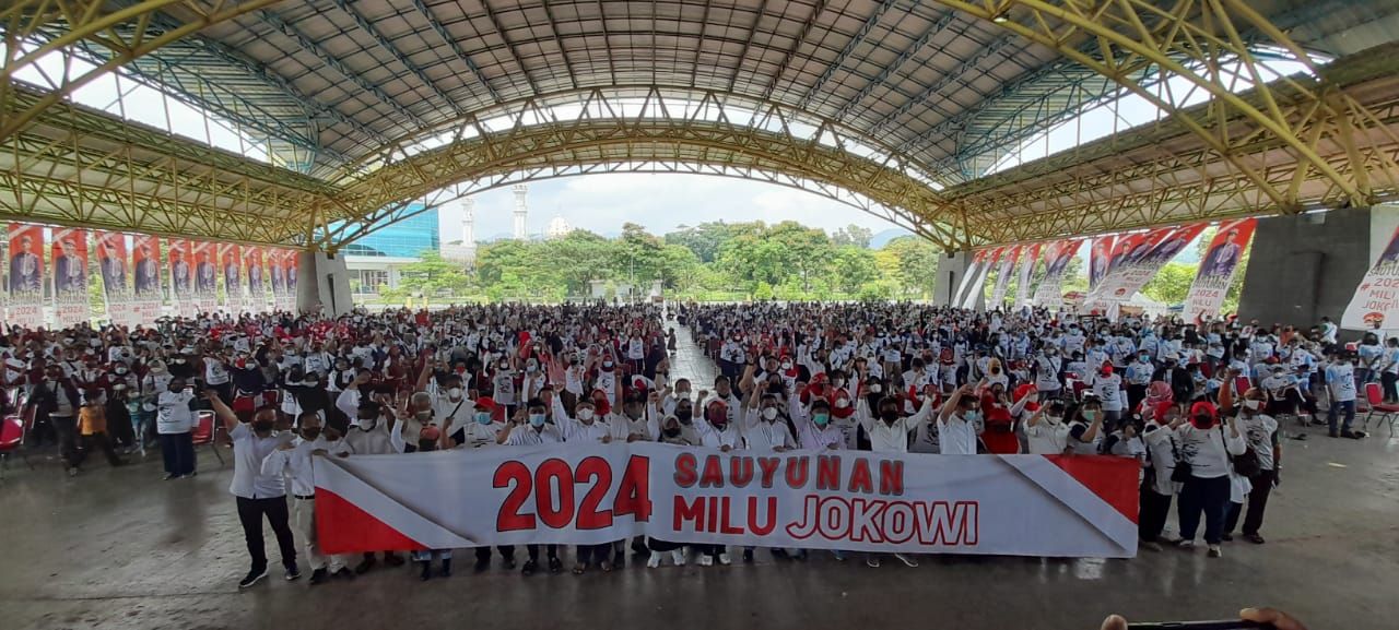 Relawan se- Bandung Raya Deklarasi 'Sauyunan 2024 Milu Jokowi'