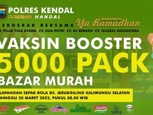 Catat Lur! Ada Vaksinasi Booster Bonus Beli Sembako Murah di Kendal