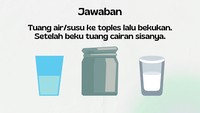 Dengan cara ini air dan susu bisa tetap terpisah di dalam toples. (Foto: DetikHealth)