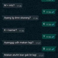 Pas ayang lagi ngambek, chatnya jadi singkat banget cuma 1 huruf aja. Untung pasangannya bisa ngerti maksudnya apa yaa.. Foto: Instagram/@awreceh.id