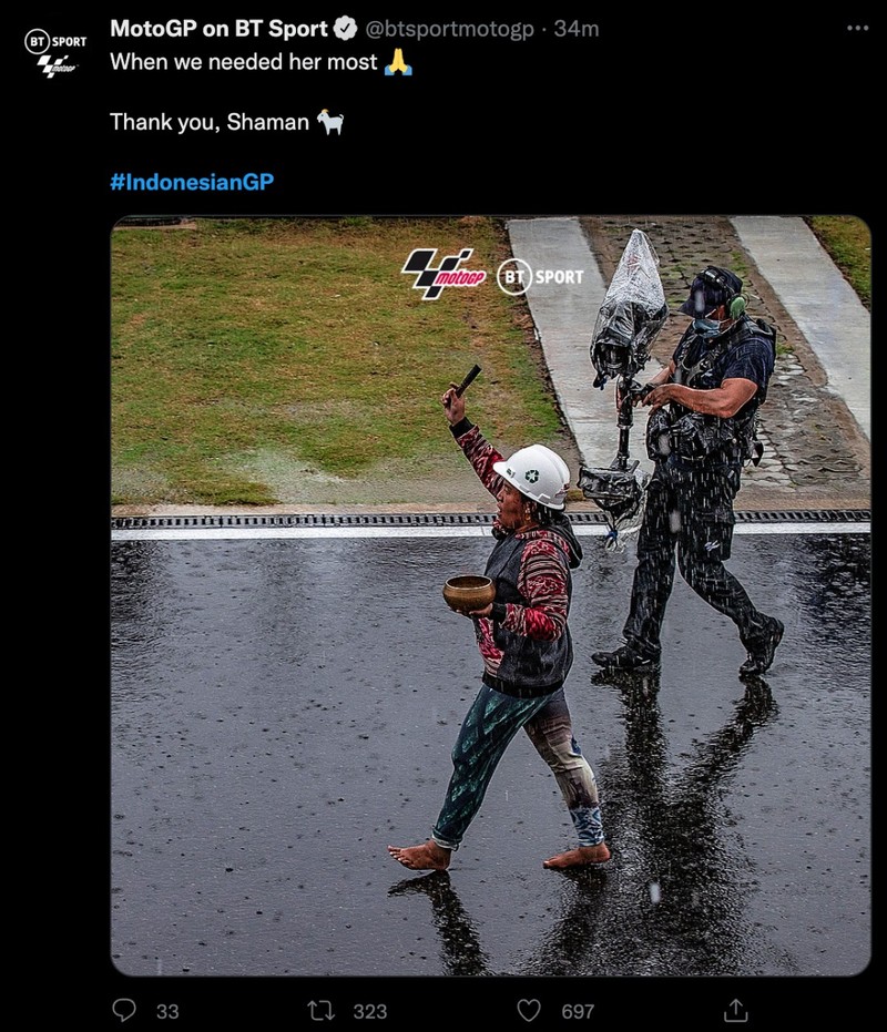 Pawang Hujan MotoGP Mandalika Mendunia