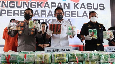 Bareskrim Polri Amankan 84 Kg Sabu