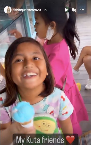 Fabio Quartararo mentraktir bocah-bocah lombok es krim.