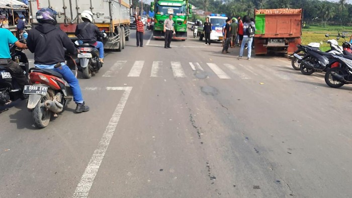 Lokasi kecelakaan truk tabrak-seret pemotor hingga tewas