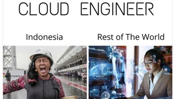 Meme Cloud Engineer diartikan sebagai pawang hujan. Hmm, iya juga ya. Foto: Twitter