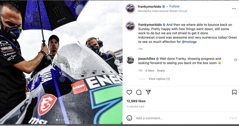 Pebalap MotoGP terima kasih
