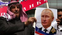 Para pengunjukrasa tersebut merupakan warga Lebanon, Suriah maupun Rusia. Pendemo mendukung Putin yang sempat membantu Presiden Bashar Assad memborbardir pemberontak di Suriah pada 2015. 