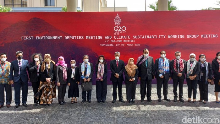 20 delegasi negara G20 menggelar petemuan di Jogja, Selasa (22/3/2022).