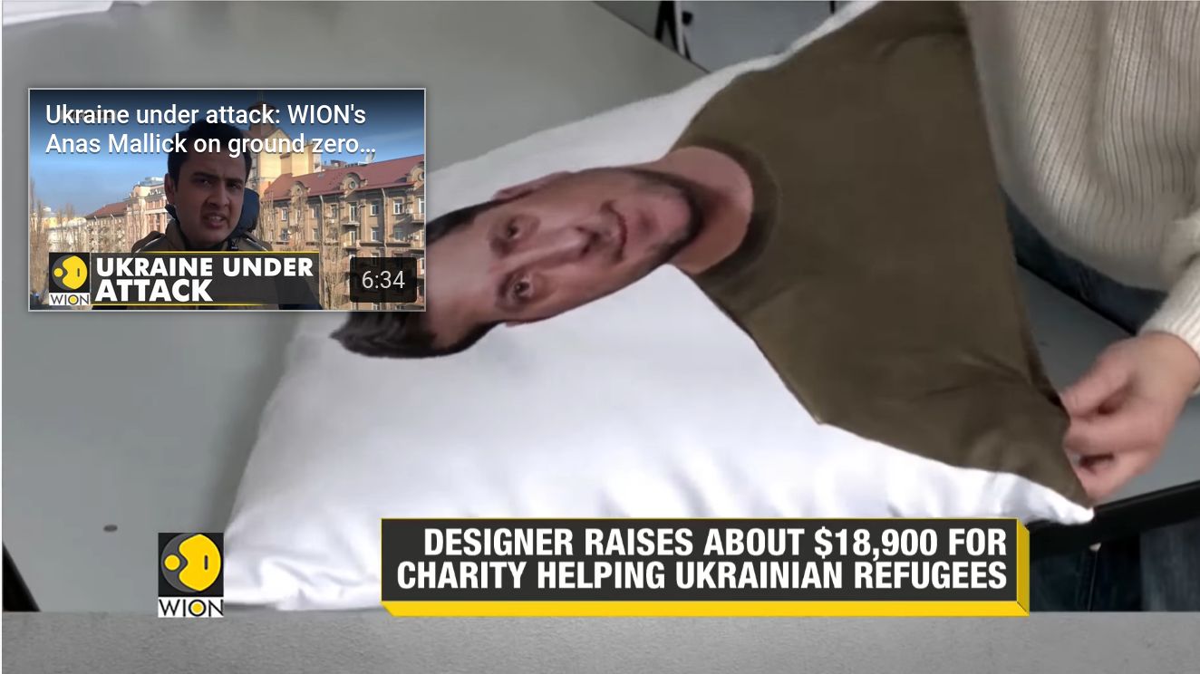 Bantal Presiden Ukraina Volodymyr Zelensky