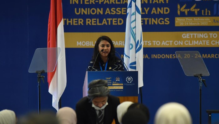 Delegasi Indonesia dalam sesi debat umum IPU ke-144 Irine Yusiana Roba Puteri