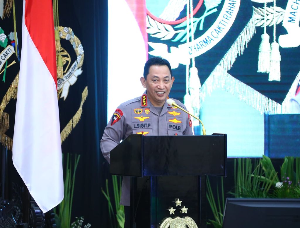 Kapolri Jenderal Listyo Sigit di Rakernis Gabungan Satker Polri