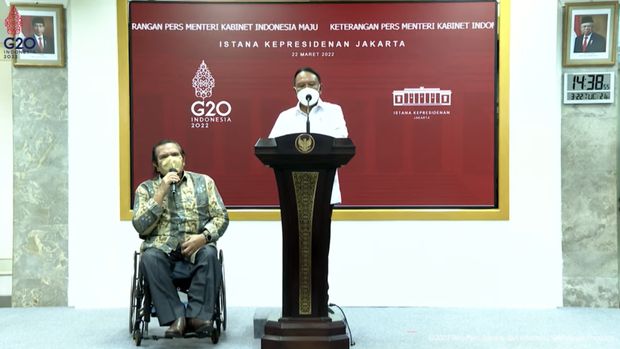 Ket Pers Menteri Terkait Hasil Rapat Terbatas Persiapan ASEAN Para Games 2022, 22 Maret 2022. (Tangkapan Layar Youtube)