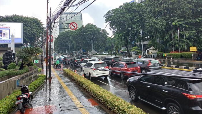 Kondisi depan Kemendag usai demo buruh bubar