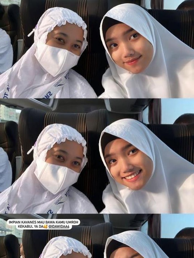 Fuji mengatakan salah satu impian Vanessa Angel adalah ingin umrah bersama Pengasuh Gala, Ida Wida. Impian ka Vanes mau bawa kamu umrah kekabul ya da @idawidaa4, tulis Fuji. Foto: Dok. Instagram @fuji_an.