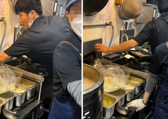 Duh! Pegawai Ini Ketahuan Merokok Saat Memasak Makanan Pelanggan