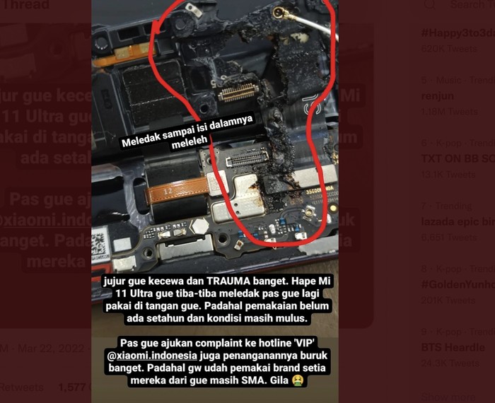 Mi 11 Ultra meledak