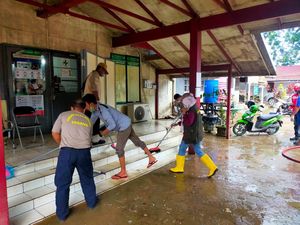 Banjir di Kutim Surut, 540 Personel Gabungan Turun Bersih-bersih
