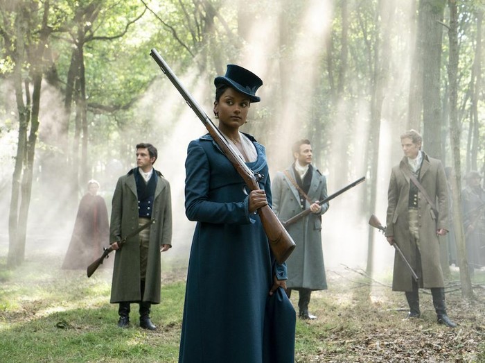 Bridgerton. Golda Rosheuvel as Queen Charlotte in episode 202 of Bridgerton. Cr. Liam Daniel/Netflix © 2022