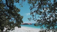 Foto ini merupakan view Pasir Putih Pantai Pangandaran dan Kapal MV Viking.