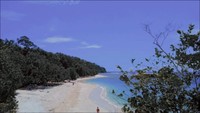 Foto ini merupakan view Pasir Putih Pantai Pangandaran