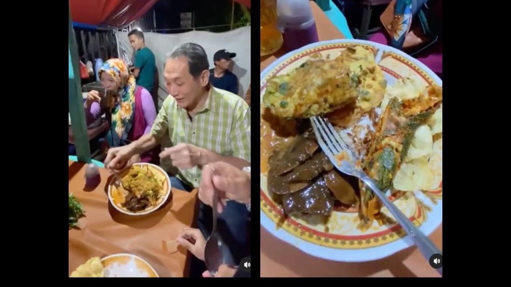 Jusuf Hamka Makan Nasi Uduk di Pinggir Jalan, Pilih Lauk Semur Jengkol