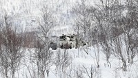 Tank-tank Norwegia turut dikerahkan dalam latihan tersebut.