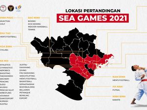 SEA Games Vietnam Bakal Tersebar di 12 Kluster