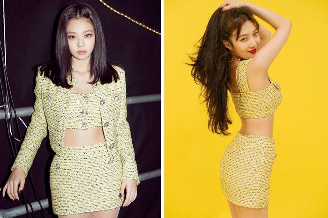 Keduanya pun kompak memakai crop top dan rok koleksi brand kenamaan asal London, Alessandra Rich. Outfit bernuansa cerah itu bernilai Rp 14,3 jutaan. Foto: dok Instagram @jennierubyjane, dok Instagram @_imyour_joy