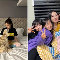 Jennie BLACKPINK dan Joy Red Velvet terlihat memakai set piyama Pastel Patchwork koleksi Wiggle Wiggle. Jennie memadukan celananya dengan crop top hitam keluaran Alexander Wang. Sementara Joy memakai full set seharga Rp 1 jutaan itu. Foto: dok Instagram @jennierubyjane, dok Instagram @_imyour_joy