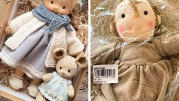 Boneka seharga USD 40 (Rp 500ribuan) yang ibuku beli di online, kata si pengunggah foto. Foto: Brightside