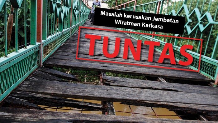 Jembatan Wiratman Karkasa, Jaksel-Depok. (Sumber foto asli: Asprilla Dwi Adha ANTARA/Repro: Fauzan Kamil/Tim Infografis detikcom)