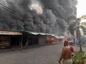 Pasar Kompleks Garuda Tangerang Kebakaran, 45 Kios Hangus Dilalap Api