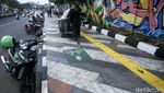 Trotoar Margonda Dicat Kotak Hijau Bergambar Sepeda, Apa Tuh?