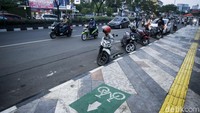 Jalur sepeda ini sepanjang 700 meter.