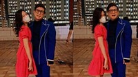 Kirana Velovioce tampil anggun dengan dres berdampingan bersama sang ayah. (Foto: Instagram Andika Mahesa)