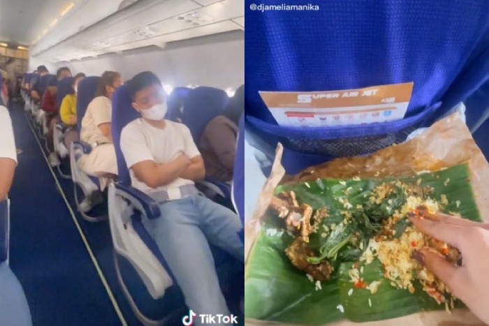 Makan Nasi Padang di Pesawat Viral