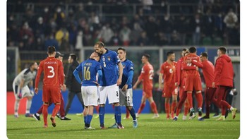 Juara Eropa Italia gagal ke Piala Dunia untuk kali kedua berturut-turut, tulis Twitter resmi Piala Eropa ini. Foto: Twitter