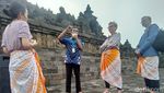 Pakai Sandal Upanat, Delegasi G20 Naik Candi Borobudur